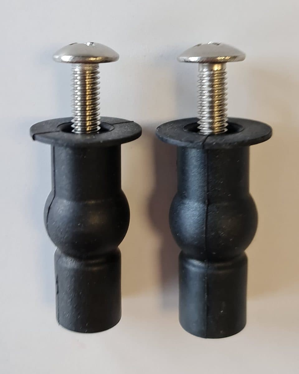 1 pair of mounting screws with rubber nuts