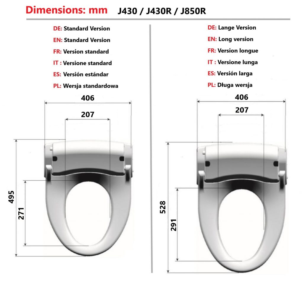 Toilettes Smart DIB J430R Version standard